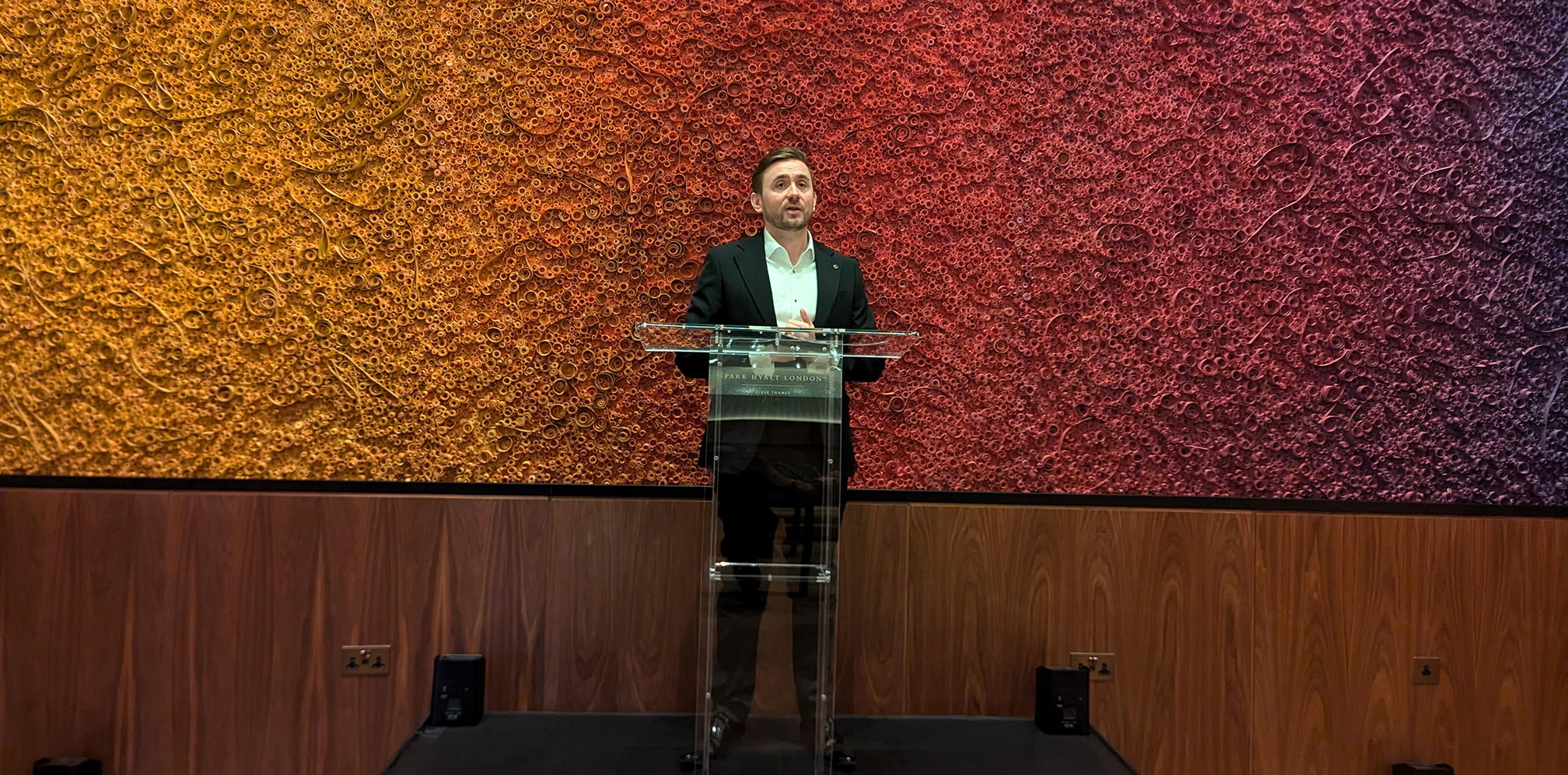 Kevin Durham hosting a venue launch event