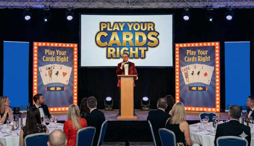 Play Your Cards Right game show entertainment at a corporate event