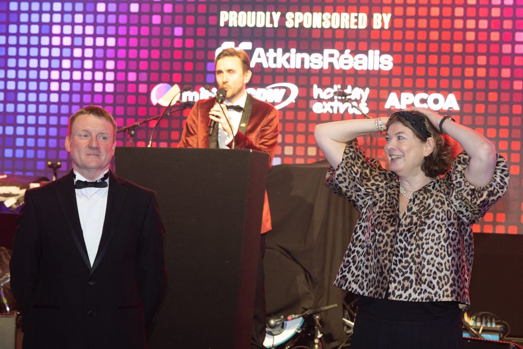 Kevin Durham hosting an awards ceremony