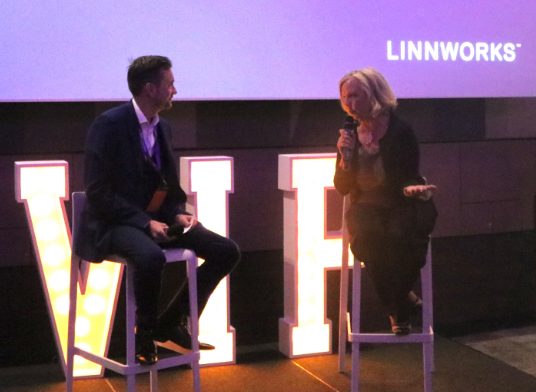 Kevin Durham moderating a panel and Q&A at the Linnworks conference