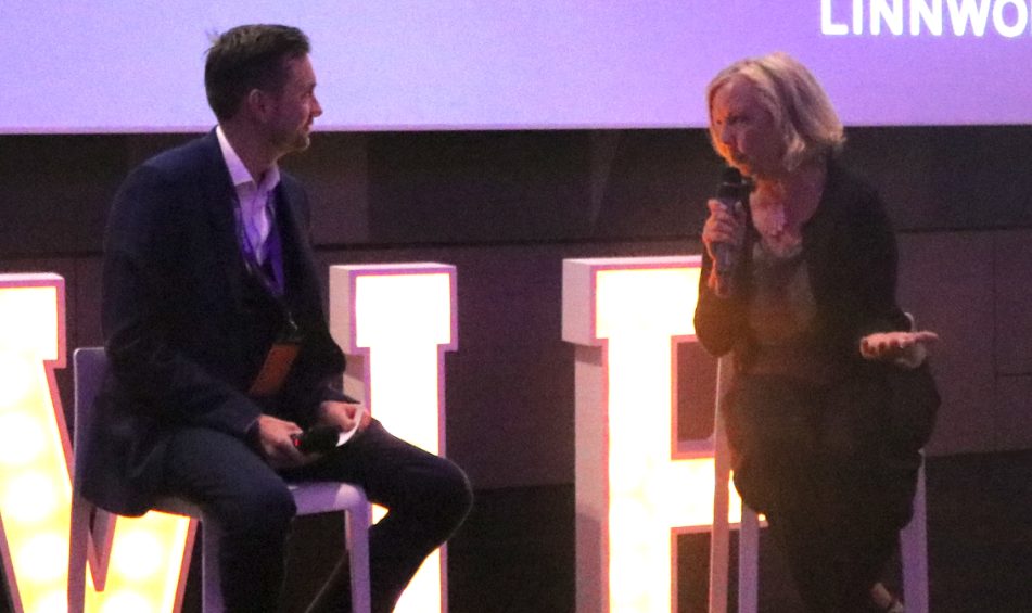 Kevin Durham: Linnworks conference, interviewing Deborah Meaden