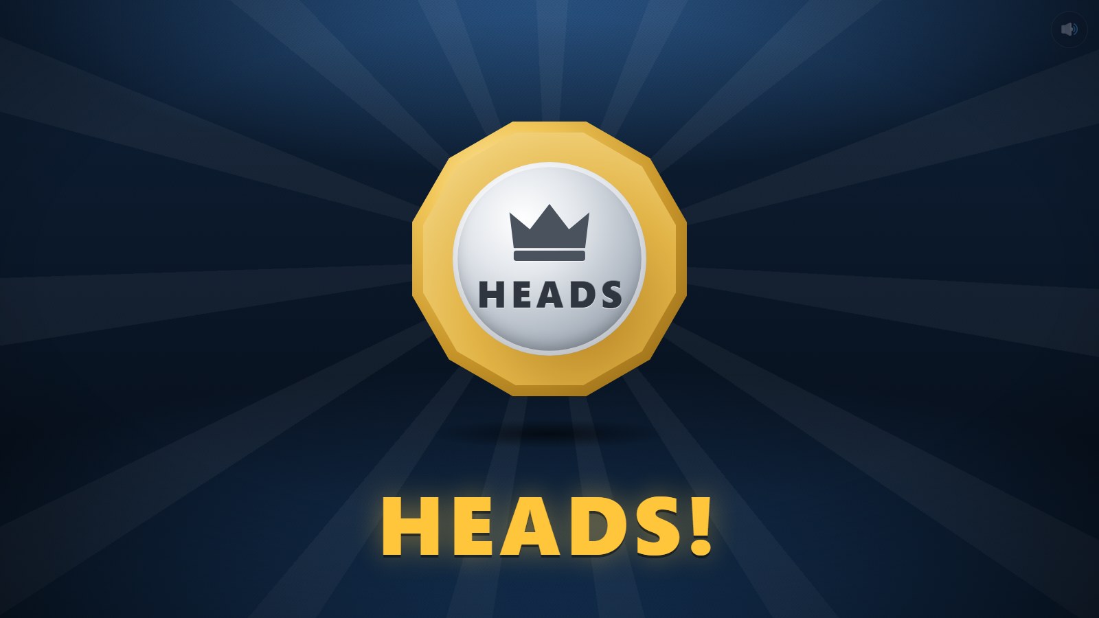 Heads or Tails on the big screen: the coin has landed on heads